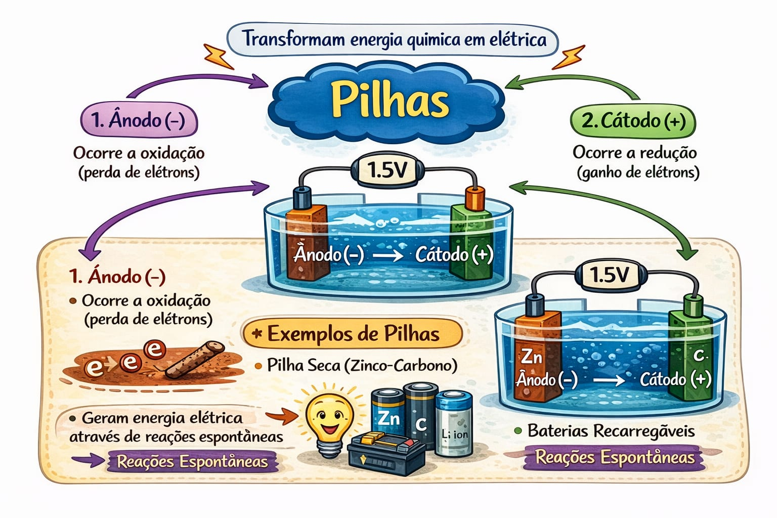 Mapa Mental - Pilhas Eletroquímicas